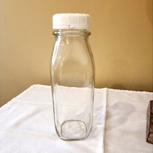 Stanpac Clear Glass Resealable Liquid Jar Container Decanter 16 ounces